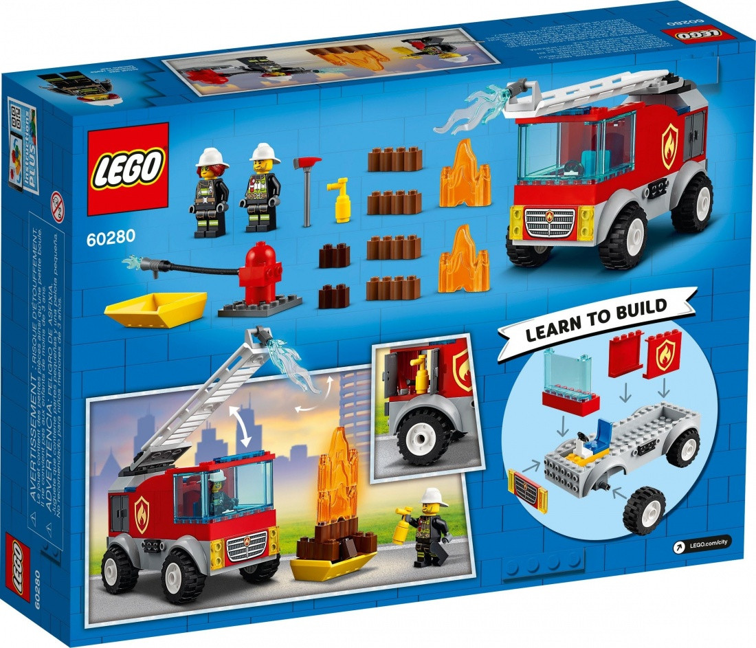 60280 Lego City Пожарные: Пожарная машина с лестницей, Лего Город Сити - фото 2 - id-p85043360
