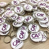 Изготовление круглых брелков с логотипом на заказ