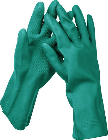 Перчатки нитриловые ЗУБР, стойкие к кислотам и щелочам, размер XL, фото 2