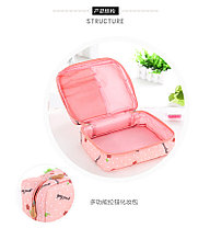 Органайзер для путешествий (дорожная сумка-косметичка) розовый, фото 2