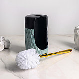 Набор аксессуаров для ванной комнаты «Мята», 4 предмета (дозатор 300 мл, мыльница, стакан, ёрш), фото 4