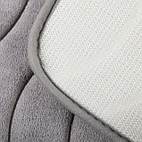 Набор ковриков для ванны и туалета «Волна», 2 шт: 40×50, 50×80 см, цвет серый, фото 4