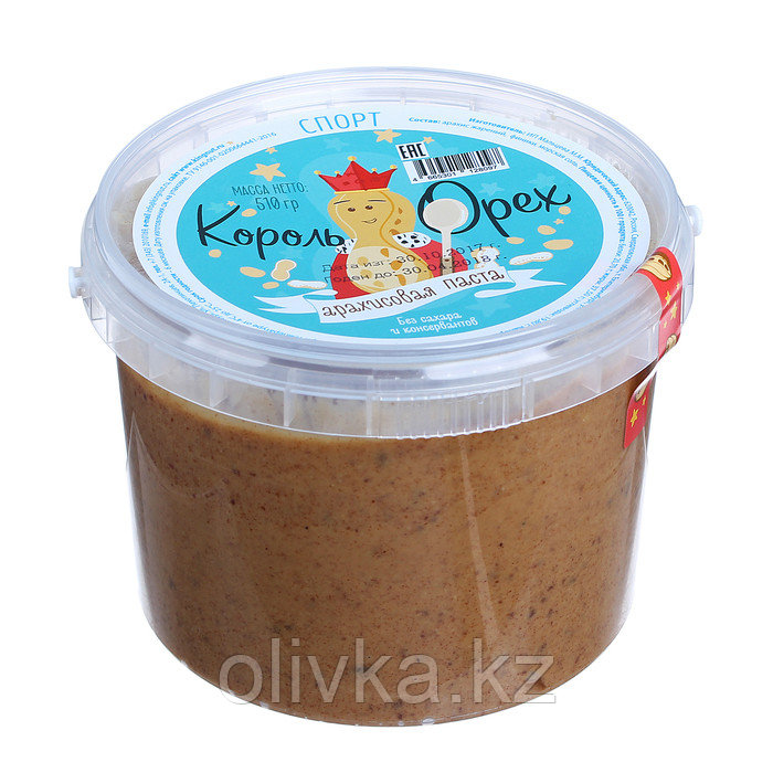 Арахисовая паста "Король Орех" Спорт, 510 г