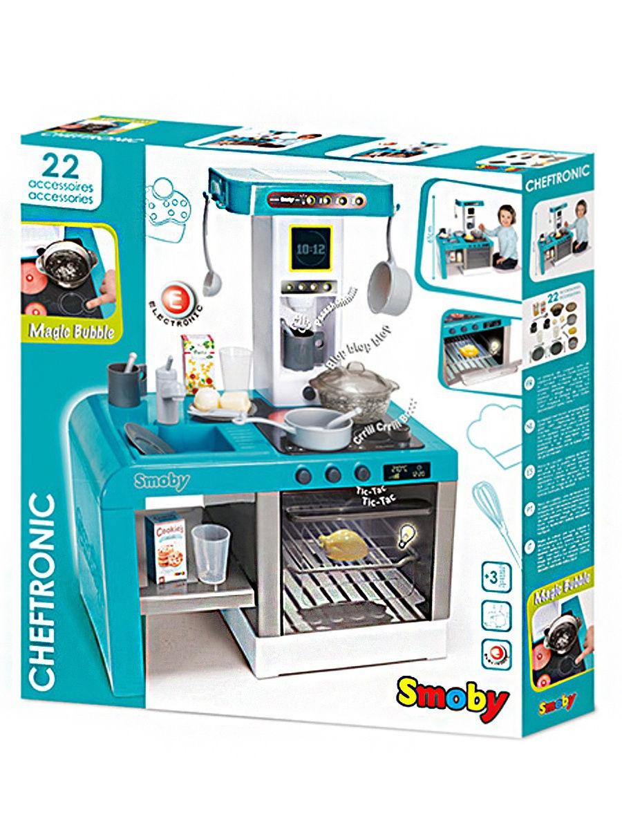 Детская электронная кухня Tefal Cheftronic, кипение, свет, звук Smoby