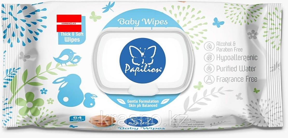 Салфетки влажные 100шт Papilion с крышкой BABY HYPOALLERGENIC