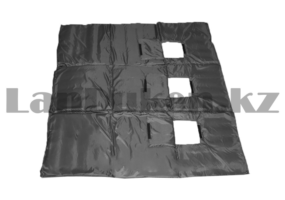 Пол для зимней палатки каремат складной с отверстиями для лунок 180х180 см черный - фото 5 - id-p85230922