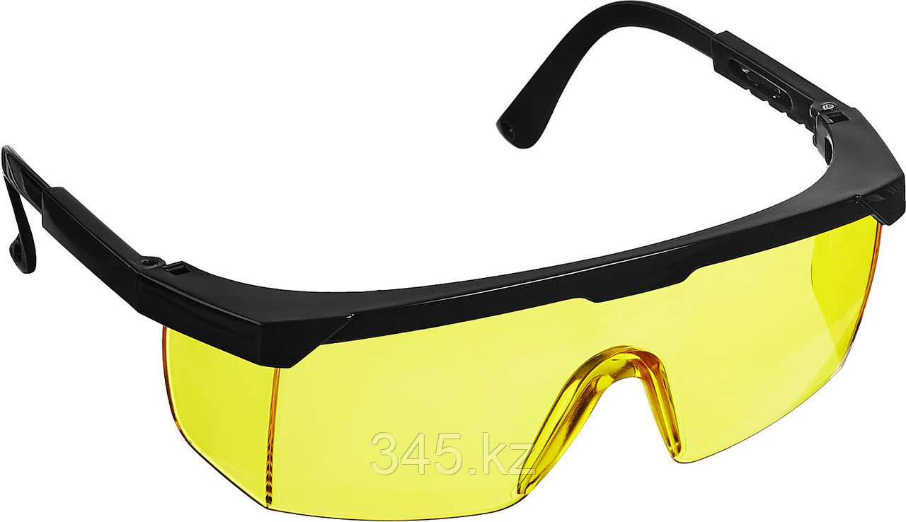 Желтые, очки защитные открытого типа STAYER OPTIMA, регулируемые по длине дужки. - фото 1 - id-p22281022
