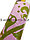 Коврик для йоги и фитнеса (йогамат) двухсторонний 5 мм 61х173 см розовый с рисунком листьев, фото 3