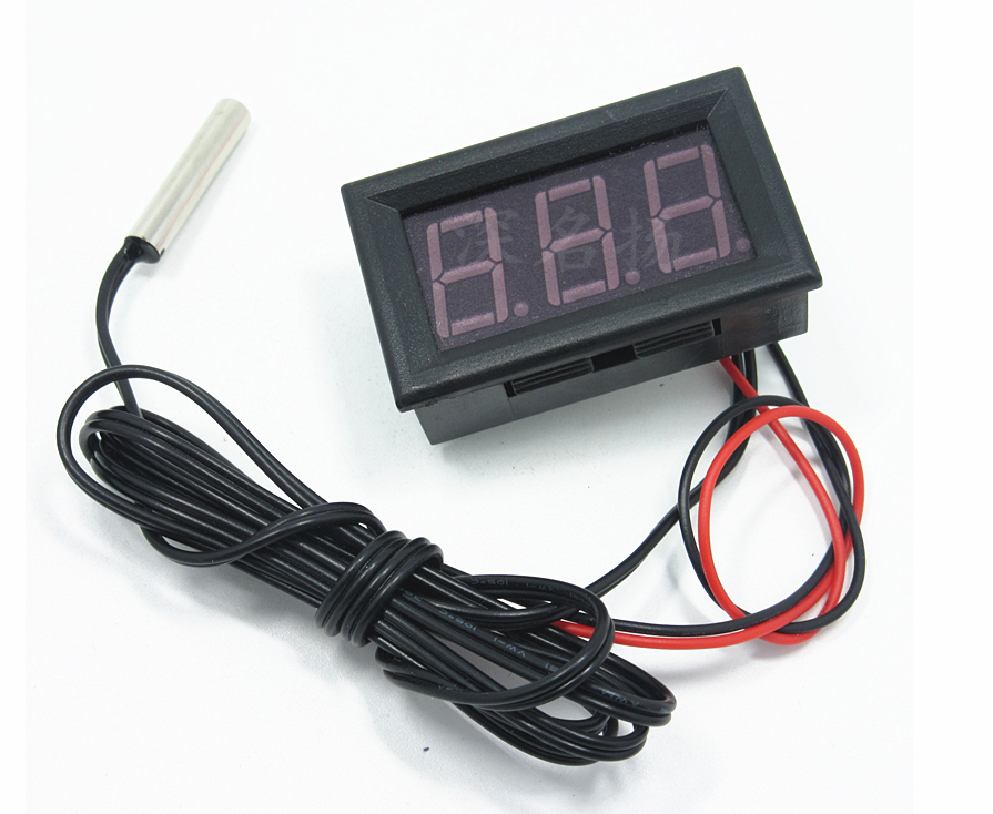 Термометр цифровой DC5-12 вольт, LED. - фото 3 - id-p85237163