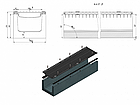 Лоток водоотводный бетонный с решеткой щелевой чугунный ВЧ кл.D в комплекте 1000х285х290 мм, фото 2