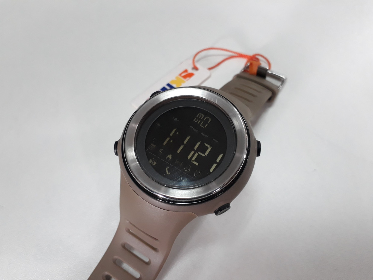 Спортивные смарт часы Skmei 1396 с серебристым кантом. Smart watch. Kaspi RED. Рассрочка.