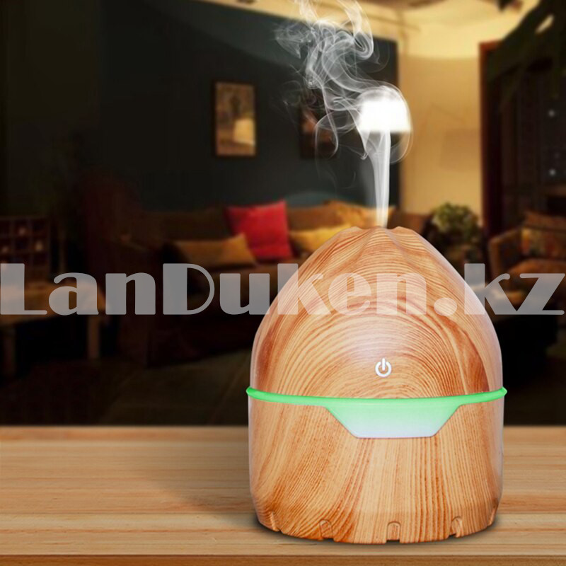 Увлажнитель воздуха арома-лампа с ультразвуковым распылением с световой подсветкой 071, 300 мл светлое дерево - фото 10 - id-p85241166