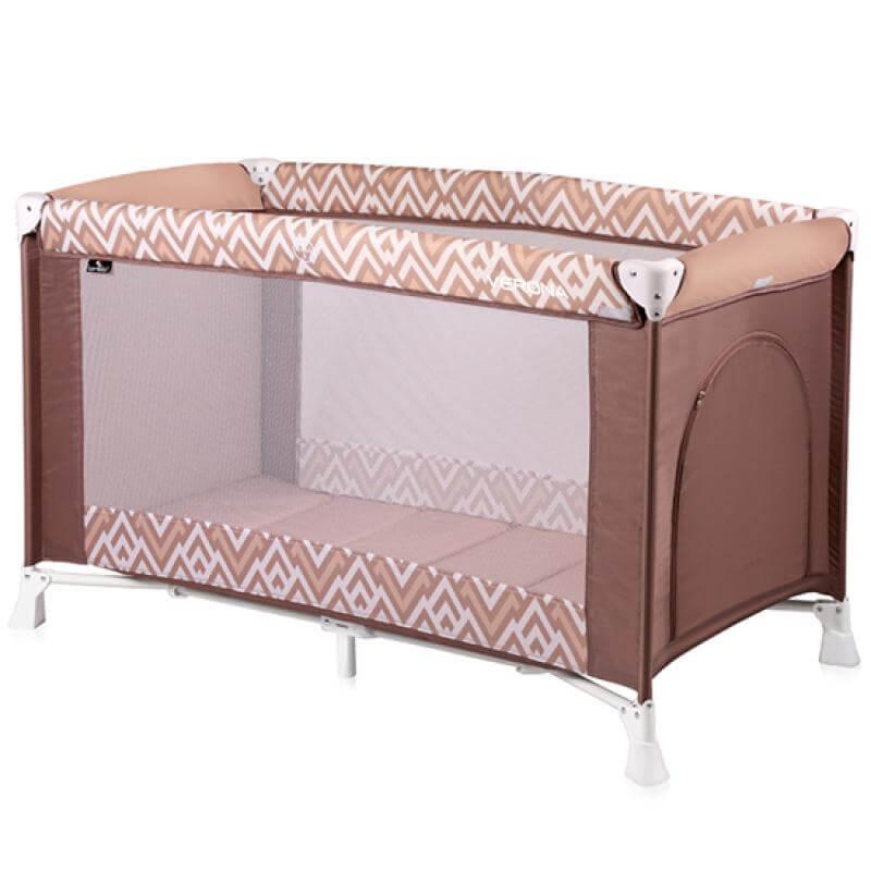 Кровать - манеж Lorelli Verona 1 Коричнево-бежевый Brown&Beige Lines 1940