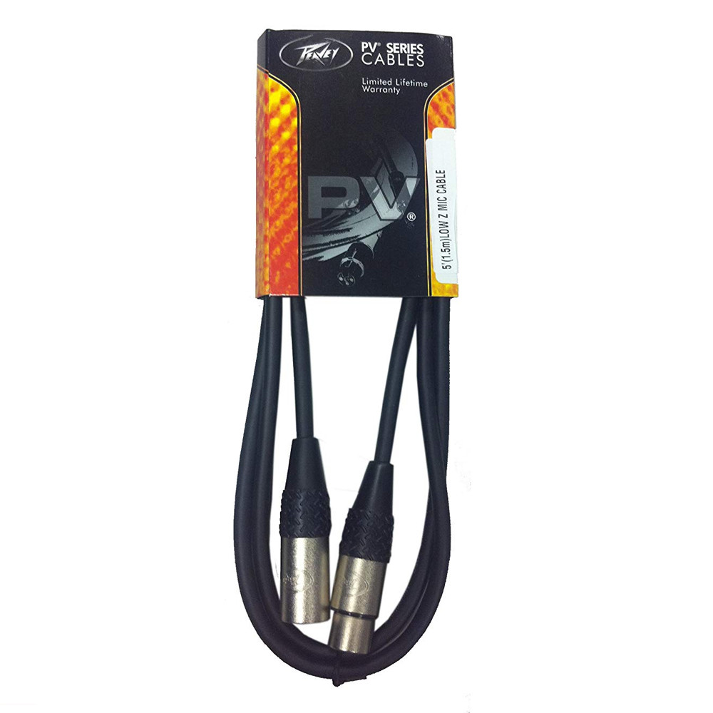 Микрофонный кабель XLR-XLR 1,5 м Peavey PV 5' LOW Z MIC CABLE - фото 4 - id-p70423227