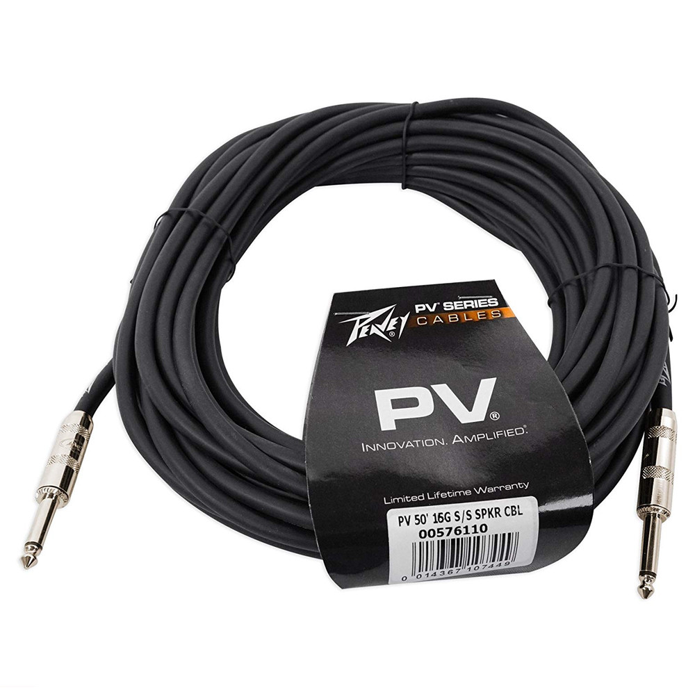 Акустический кабель Jack-Jack 15 м Peavey PV 50' 16G S/S - фото 1 - id-p70425965