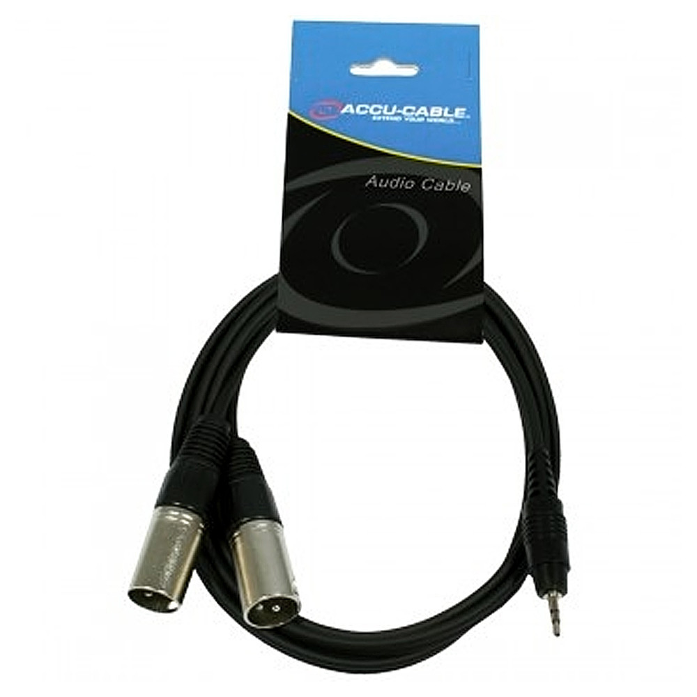 Сигнальный аудио кабель miniJack-XLR(M) 1,5 м ACCU-CABLE AC-J3S-2XM/1,5 - фото 1 - id-p70423151