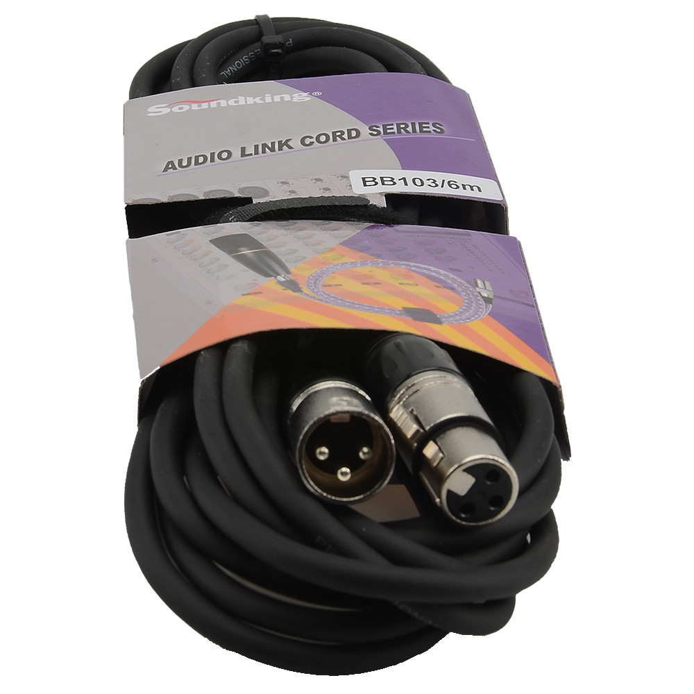 Микрофонный кабель XLR-XLR 6 м SoundKing BB103-6M - фото 1 - id-p4706618