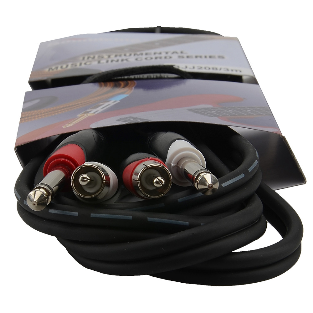 Сигнальный аудио кабель Jack-RCA 3 м SoundKing BJJ208