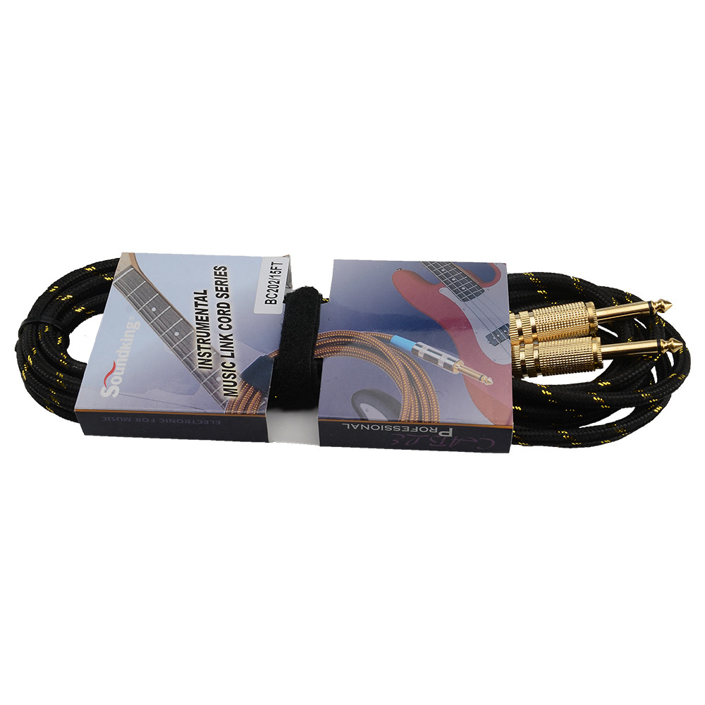 Инструментальный кабель Jack-Jack 7,5 м SoundKing BC202(15FT) - фото 2 - id-p70422959