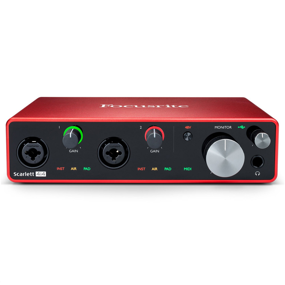 Внешняя студийная звуковая карта Focusrite scarlett 4i4 3rd Gen USB