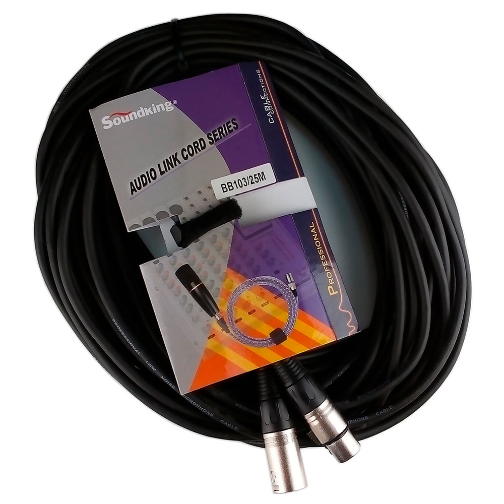 Микрофонный кабель XLR-XLR 25 м SoundKing BB103-25M
