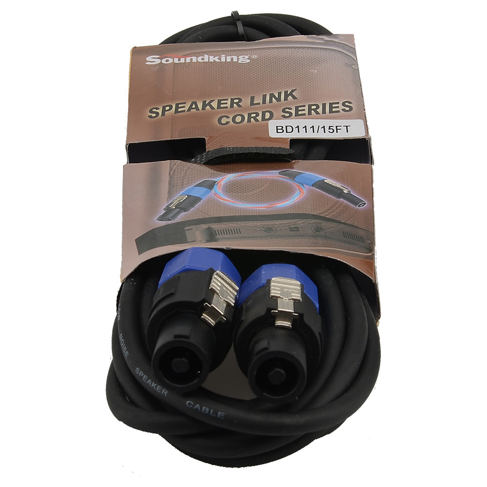 Акустический кабель Speakon-Speakon 5 м SoundKing BD111-15FT - фото 4 - id-p70423056