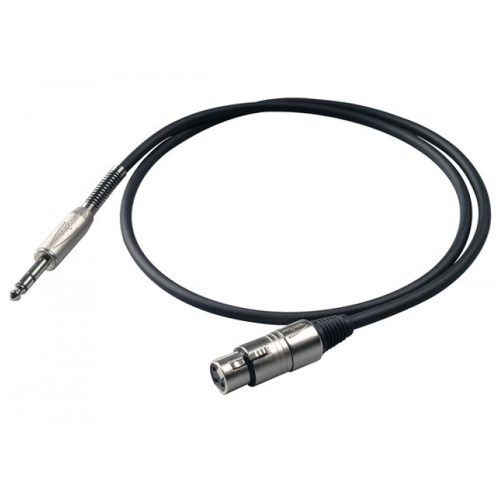 Сигнальный аудио кабель Jack-XLR(F) 0,5 м Proel BULK210LU05