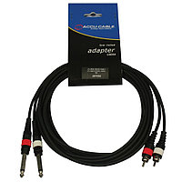 Сигнальный аудио кабель Jack-RCA 3 м ACCU-CABLE AC-2R-2J6M/3