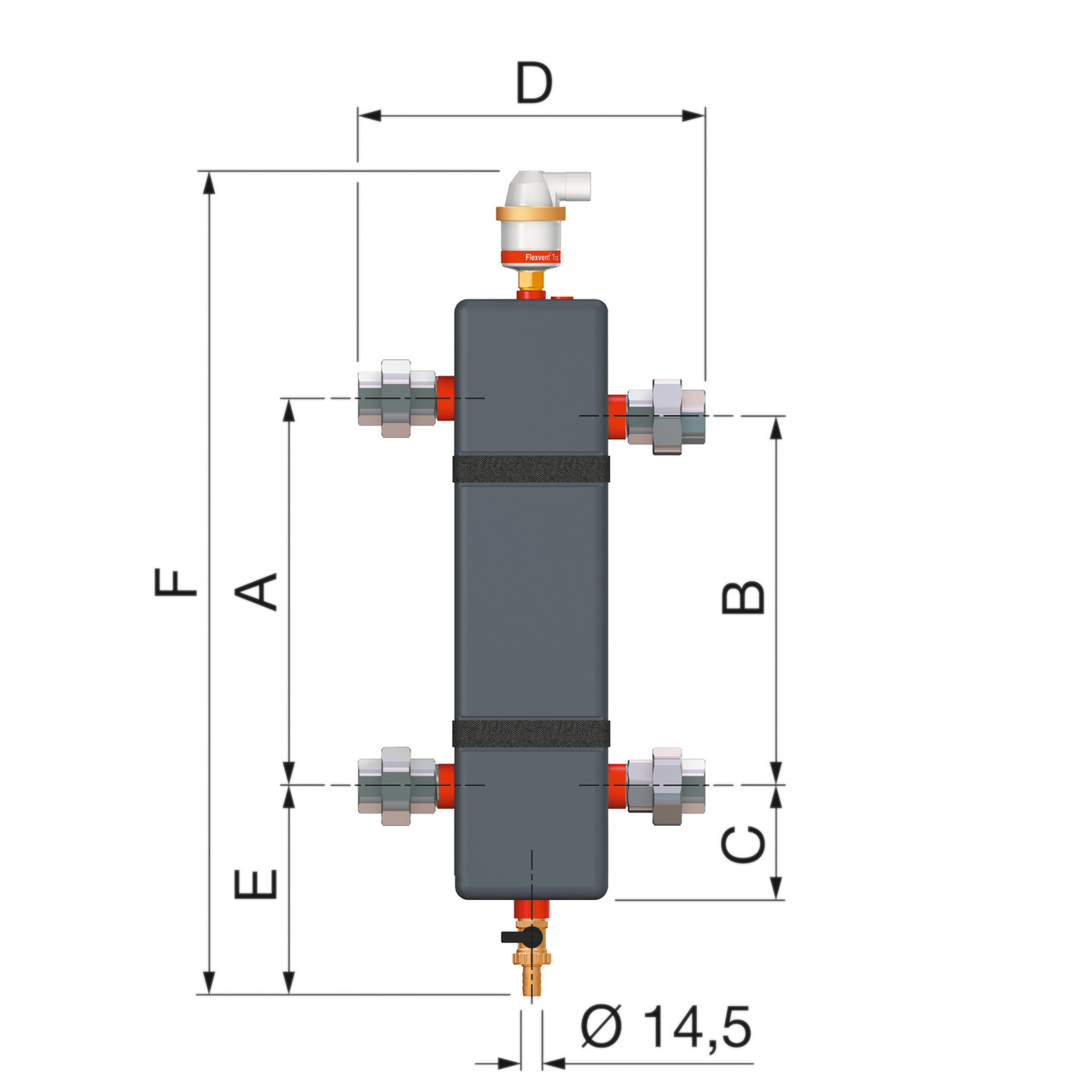 Гидравлические стрелки Flamco FlexBalance EcoPlus C 1 \ DN 25 - фото 5 - id-p85264218