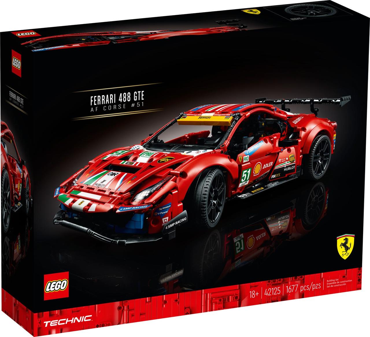 42125 Lego Technic Ferrari 488 GTE “AF Corse #51”, Лего Техник