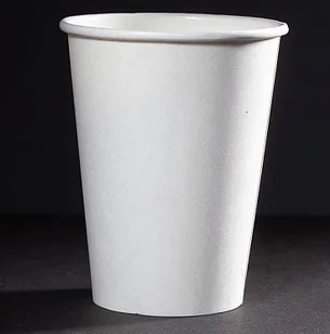 Бумажный стакан, 350мл, белый, однослойный