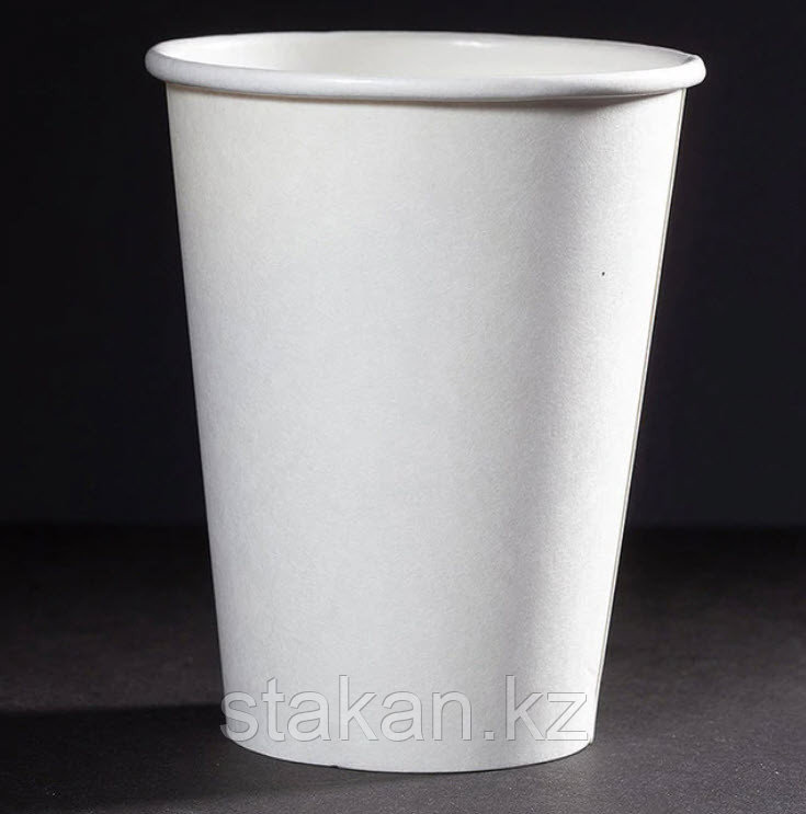 Бумажный стакан, 350мл, белый, однослойный - фото 1 - id-p43479838