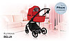 Детская коляска Pituso Bella 2 в 1 Кожа Красный
