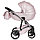 Детская коляска Pituso Cristal 2 в 1 кожа Розовая, фото 2