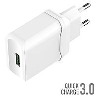 Зарядное устройство сетевое Olmio СЗУ 18W USB 3A QC3.0 белый TAK24915 Зарядное устройство сетевое Olmio СЗУ 18W USB 3A QC3.0 белый