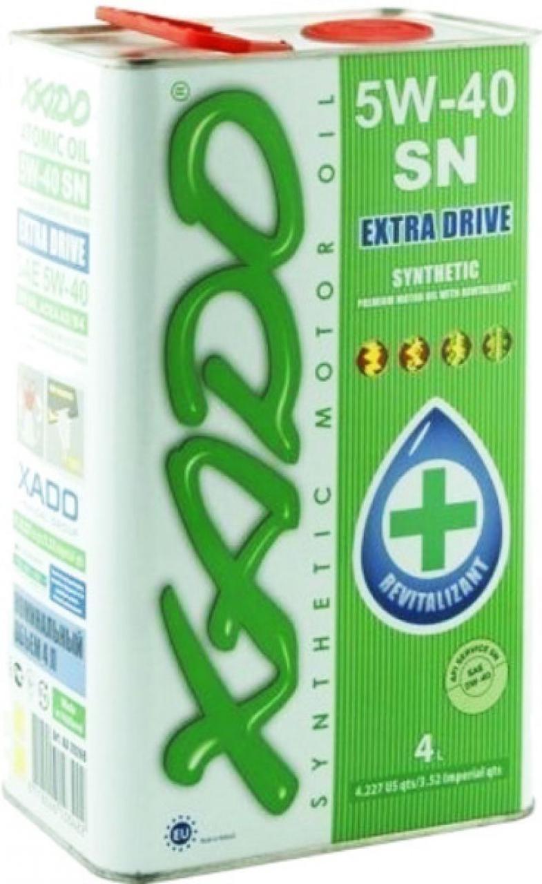 Моторное масло XAДО EXTRA DRIVE SN 5W40 4L синтетическое.