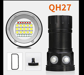Мощный LED фонарь QH27 для Дайвинга Подводный