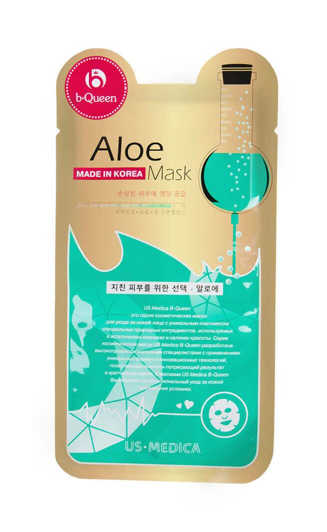 Маска для лица с экстрактом алоэ US Medica Aloe Mask