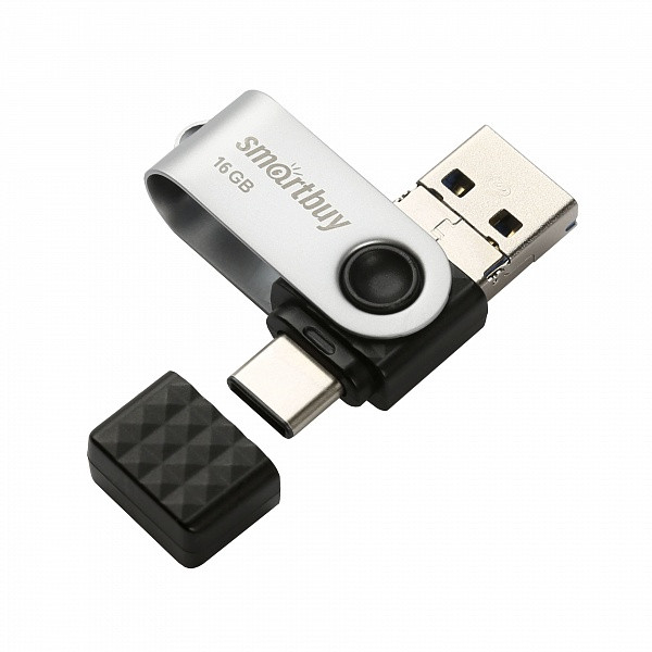 USB 3.0 накопитель Smartbuy 32GB TRIO 3-in-1 OTG (USB Type-A + USB Type-C + micro USB) - фото 2 - id-p59016333