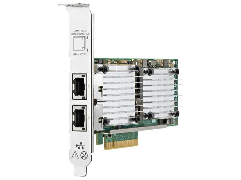 HPE 656596-B21 Адаптер сетевой HPE Ethernet 10Gb 2-port 530T Adapter, PCIe 2.0 x8  with Low profile bracket (M