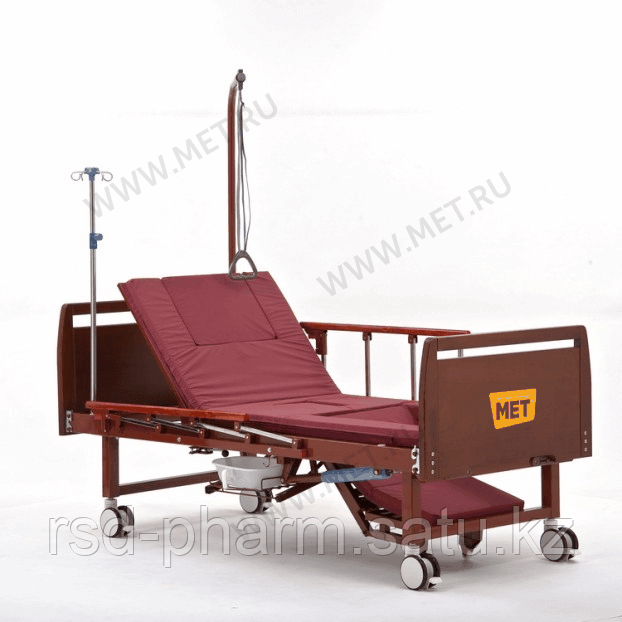 Комплект медицинской кровати MET EMET с электроприводом, с положением кардиокресло, с туалетом