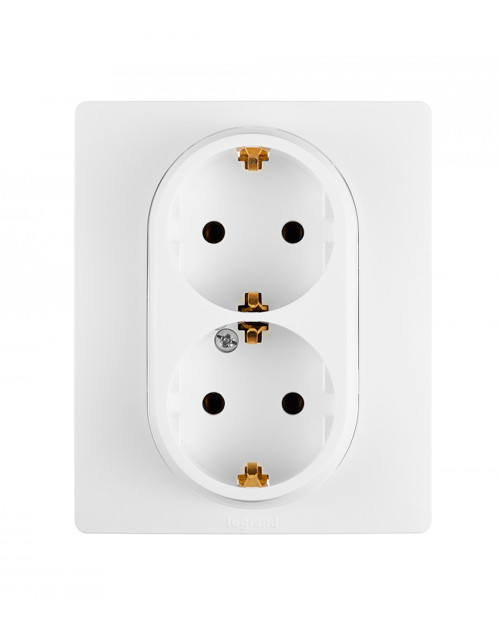 Legrand 672223 Розетка 2X2К+З БЕЛ ETIKA