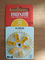 Батарейки слуховые MAXELL PR536 (10) 6BS ZINC AIR