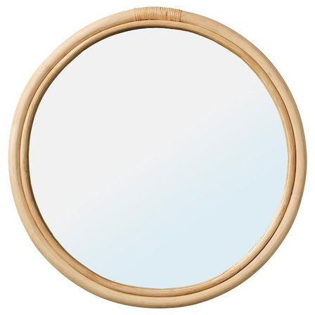Зеркало ХИНДОС ротанг 50 см ИКЕА, IKEA, фото 2
