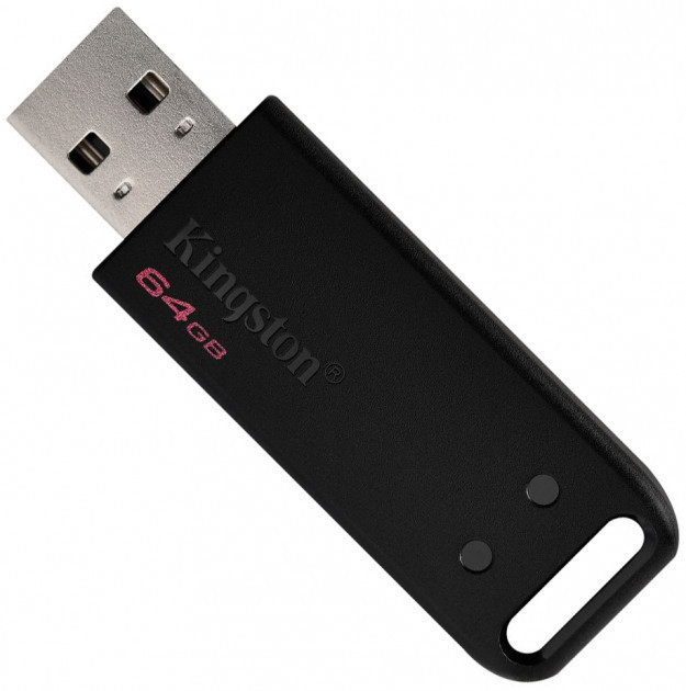 USB Флеш 64GB 2.0 Kingston DT20/64GB черный - фото 1 - id-p85313596