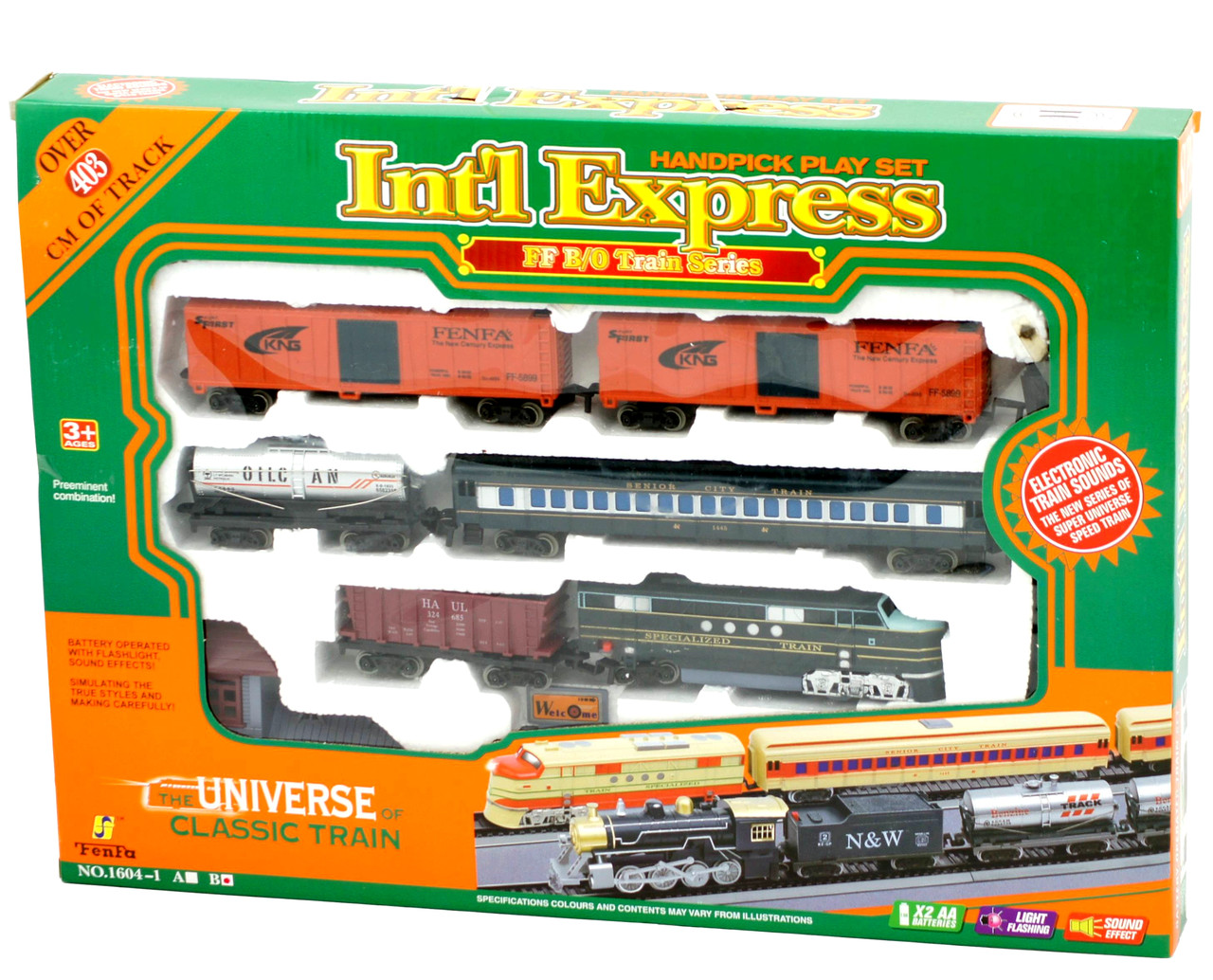 Железная дорога на батарейках Int'l Express модель NO.1604-1B