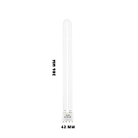 Кварцевая бактерицидная ультрафиолетовая лампа UVC 2G11 386мм 38W 2G11-01 Кварцевая бактерицидная ультрафиолетовая лампа UVC 2G11 386мм 38W
