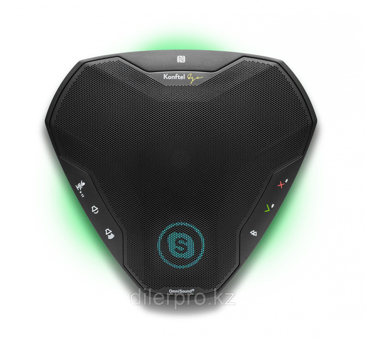 Konftel EGO - беспроводной спикерфон (Bluetooth/NFC/A2DP, USB, jack 3.5мм, акб, ЖК-1.77", микрофоны 360°)
