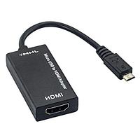 Переходник-адаптер MHL-HDMI для подключения смартфона к телевизору или монитору