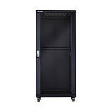 LinkBasic NCB 27U 600*800*1400, Шкаф серверный, цвет чёрный, передняя дверь стеклянная (тонированная), фото 2
